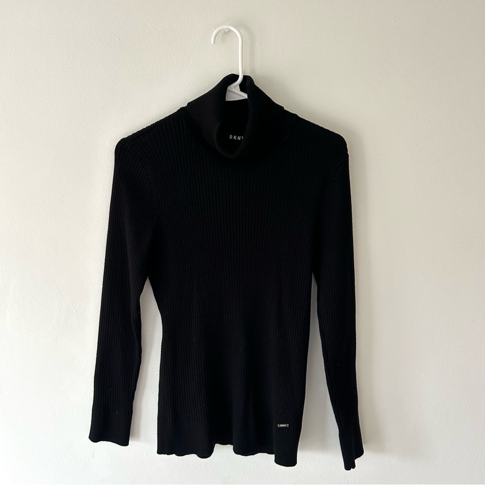 DKNY black turtleneck sweater
